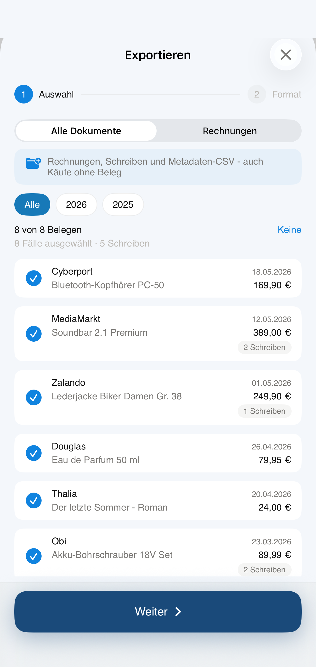 6/6 · Vielfältig exportieren